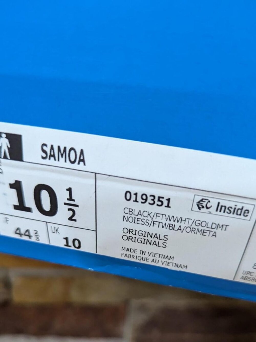 Adidas Samoa Black Men's 10.5 New in Box